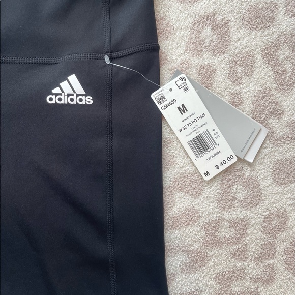 Adidas Primegreen Aeroready 7/8 Length High Rise Leggings with Side Stripe - Picture 9 of 9